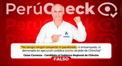 César Carranza sí dejó Municipalidad de Chincha con proyecto paralizado, contrario a lo que afirmó durante el debate