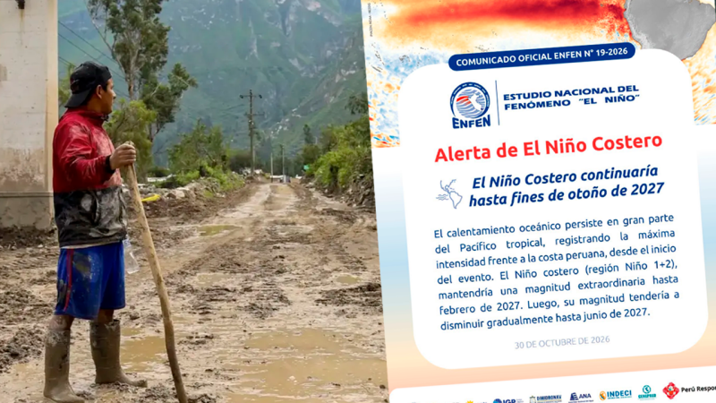 Enfen prevé que El Niño Costero continuará hasta fines de otoño 2027