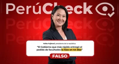 Keiko Fujimori afirmó que otros gobiernos demoraron al menos 44 días en hacer pedidos de facultades legislativas, pero es falso